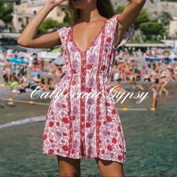 UNBRANDED Dresses & Skirts - Gypsy Boho Floral Mini Dress